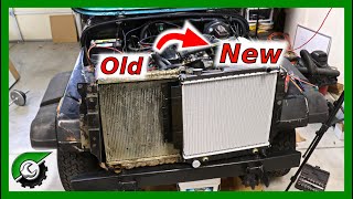 Jeep Wrangler YJ Radiator Replacement - YouTube