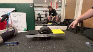 DIY belt driven one wheel - testing VESC balance app
