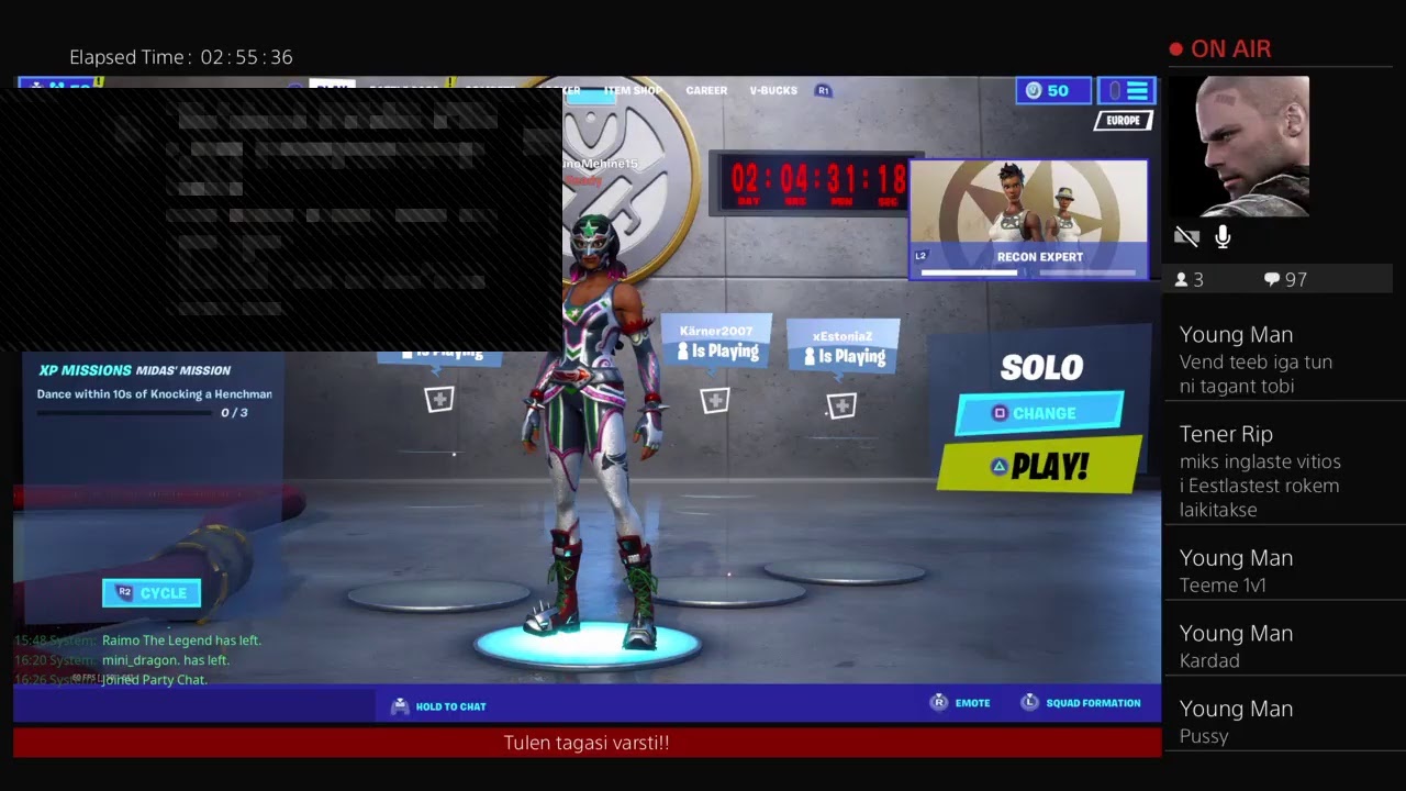 Fortnite live eesti keeles (uued suubige) saan recon experti vb - YouTube