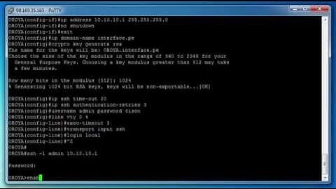 Configuración de conexión SSH sobre Switch Cisco