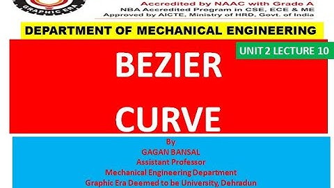 CAD02L10 BEZIER CURVE || SYNTHETIC CURVE|| GAGAN BANSAL || UNIT 2