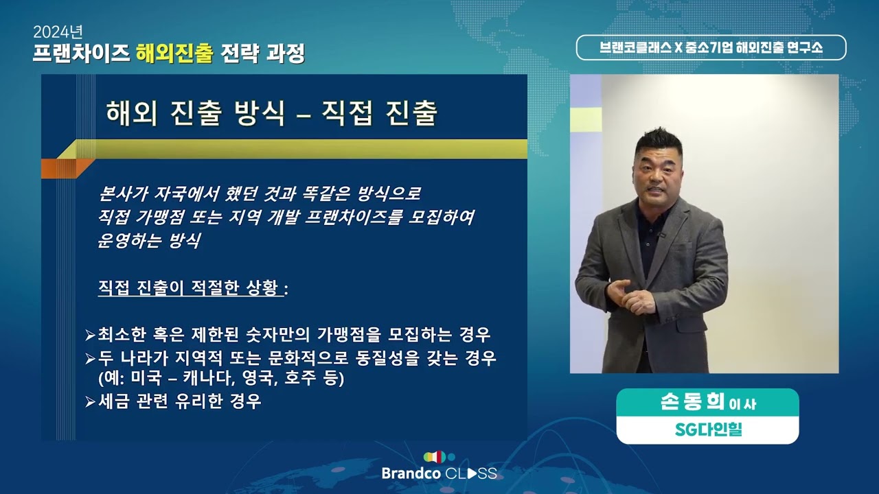 3-2. Franching과 해외 진출 방식(1) (프랜차이즈 네트워크 해외시장 진출)