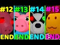 Roblox - All 15 Endings - Piggy!