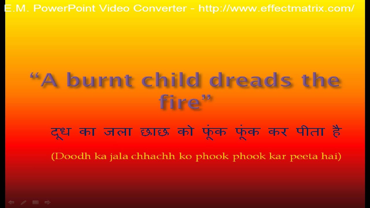 Hindi Proverbs with English translations