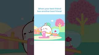 Cuando Tu Mejor Amigo Tiene Otro Mejor Amigo #shorts #memes #yoytubeshorts #molang