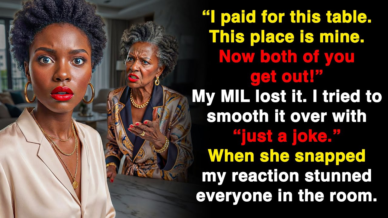 “I even paid for the table you’re sitting at. This place is mine. You two—out!”