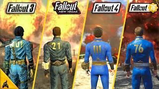 Fallout 3 vs New Vegas vs Fallout 4 vs 76 – Explosion Comparison