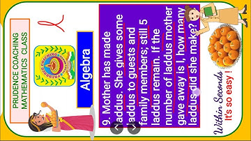 Algebra Exercise 11.1 Sum 9 Mathematics class 6 NCERT Mathematics Solution #Algebra_CBSE_6