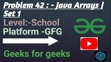Java Arrays(Sum and Average of Array elements) | GFG School | Java