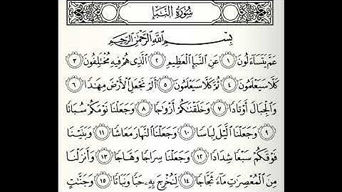 سورة النبا القارئ سيد أحمد هاشمي