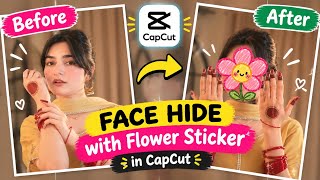 How to Hide Your Face with Sticker in CapCut 🌸 | Easy Face Tracking Tutorial | Face hide kese Karen screenshot 3