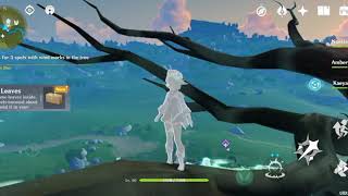 How to find 3 spots with wind marks in the tree in genshin impact.