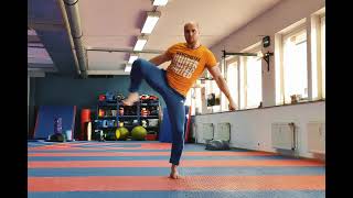 Тренировка ударов ногами в каратэ | Karate kick training.