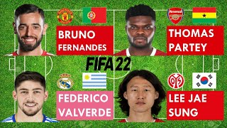 FIFA World Cup 2022 Group H(Centre Mids)Fernandes vs Partey vs Valverde vs Jae Sung (FIFA22 Compare)