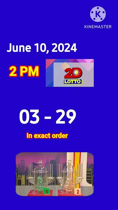 LOTTO Result Today 2PM draw June 10, 2024 2D 3D PCSO#Lotto