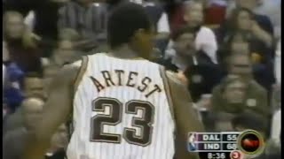 Ron Artest Pacers 20Pts11Rebs6Astsdefenseantics Vs Mavericks 2002