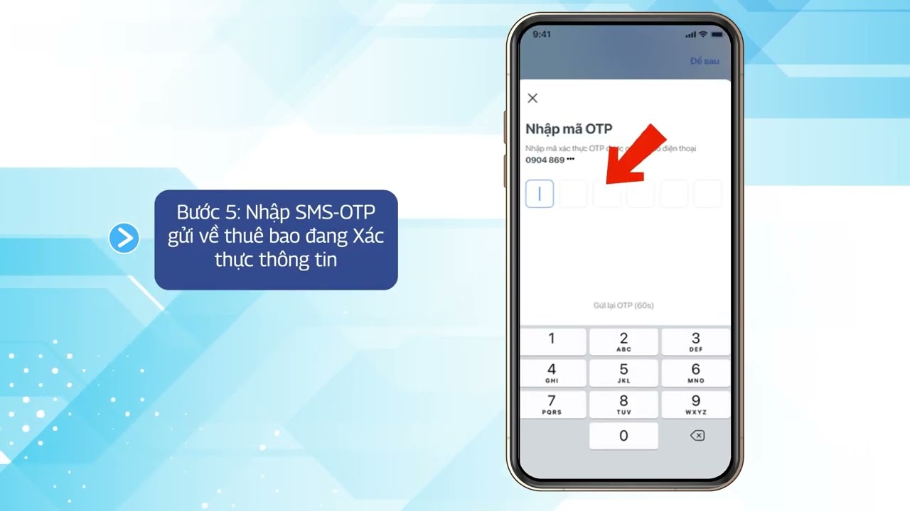 Người dùng hoàn tất xác thực thuê bao VinaPhone qua ứng dụng My VNPT