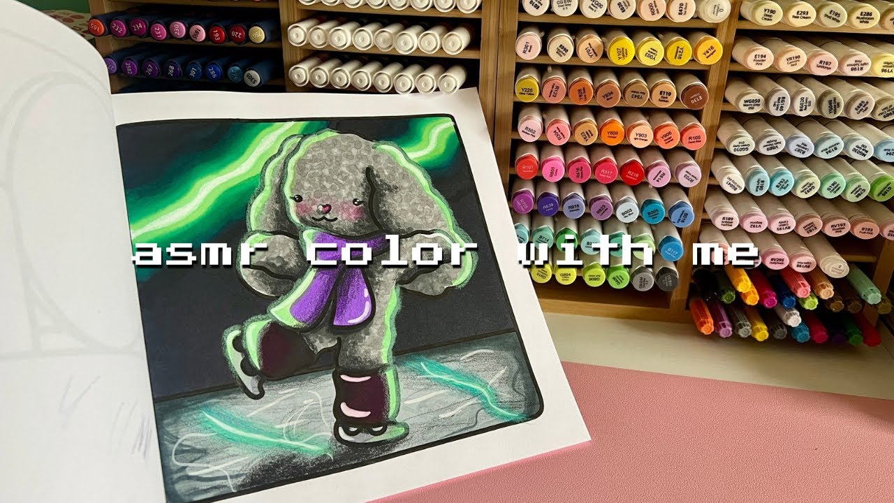 color with me asmr✨💕 | Little Joys by MemeColors |  marker sounds & music | how I color & shade