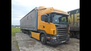 Сцепка тягач Scania R420 и штора-борт Koegel