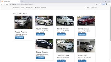 Tutorial membuat web rental mobil berbasis CodeIgniter menggunakan MVC