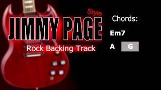 Rock Jimmy Page Style Guitar Backing Track 86 Bpm Highest Quality chords