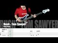 Rush "Tom Sawyer" - bass playthrough with visual tabs