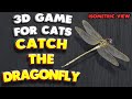 3D game for cats | Catch the DRAGONFLY (isometric view) | 4K, 60 fps, stereo sound