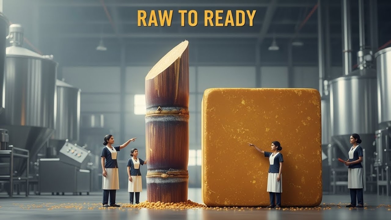 From Sugarcane Harvest to Jaggery Blocks | Full Production Process