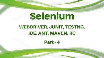 Selenium Tutorial - Selenium IDE Tutorial Junit Testng Selenium Webdriver RC Maven ANT - Part 4