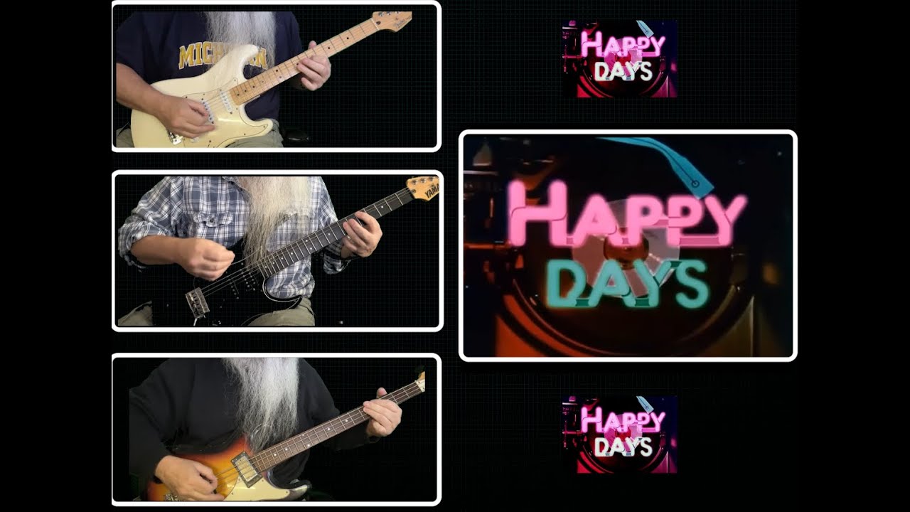 Happy Days Theme Song Metal Guitar Instrumental