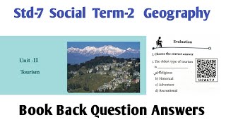 Tourism 7th standard Book Back Question Answers | 7th std social Term 2 Unit 2 Geography
