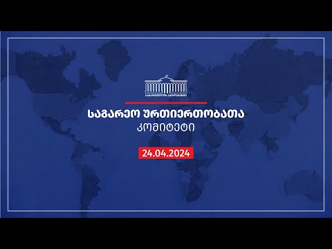 საგარეო ურთიერთობათა კომიტეტის სხდომა -  24.04.2024