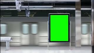 Green Screen baliho di stasiun kereta api