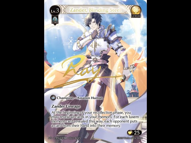 Zander - Card Show - Grand Archive - All These Thoughts by Neffex