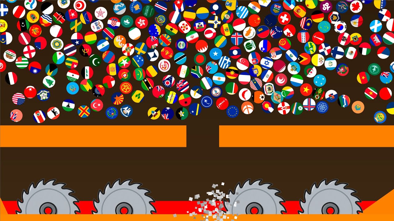 366 Countries Marble Race in Algodoo