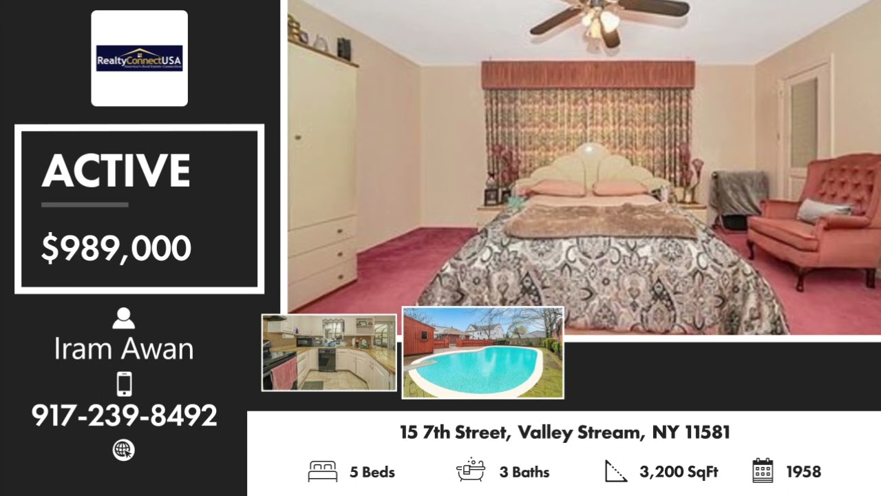 Active in 15 7th Street, Valley Stream, NY 11581 Contact me for a showing!
