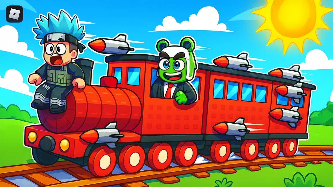 روبلوكس: كلما مشينا مسافة أطول.. نفتح تطويرات أسطورية للقطار! ( تحدي بناء القطار مع @OtakuG )