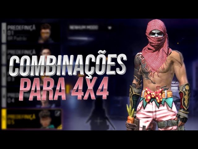 SKINS PARA 4X4 / X1 • MELHORES COMBINAÇÕES DE ROUPAS NO FREE FIRE class=