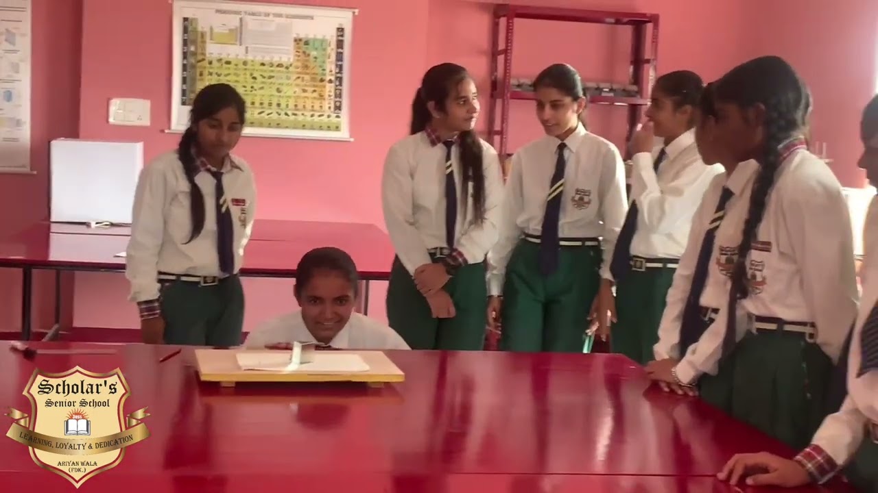 Refraction of Light through a triangular glass prism.  