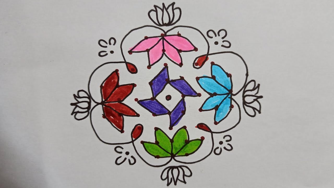 Rangoli 11*3 *3 dots 