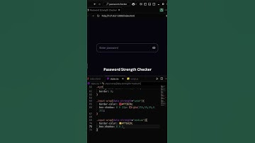 🔥 Stylish Password Strength Checker | HTML CSS JavaScript | #html #css #javascript
