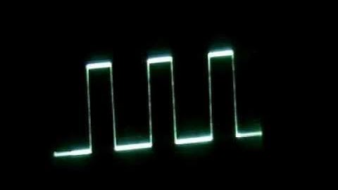 Oscilloscope: Sawtooth, Triangle & Pulse of my home-made Synthesizer