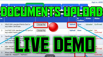 KCET 2020 : How to upload documents? LIVE DEMO 🔴  #verification #counselling #kcet