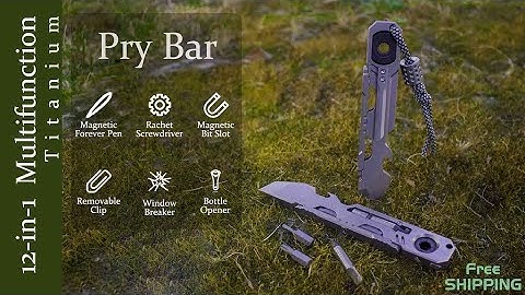 Titanium Multi Function Pry Bar - Titanium Multi-Function Pry Bar