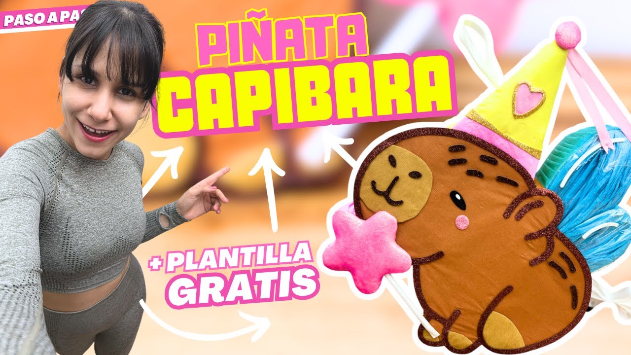 Así cree esta PIÑATA de Capibara 🥰😍 | Paso a paso: Como hacer Piñatas fáciles y económicas con Molde