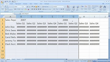 Quickly Resize Multiple Columns and Rows Quickly in Excel