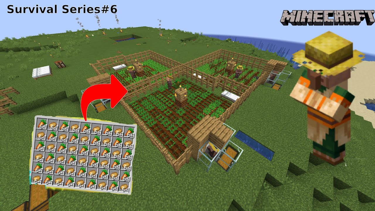 I built ultimate crop farm in my survival world | Minecraft Survival #6 ...