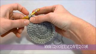 Celebrity Left Hand Double Crochet Tutorial #9: DC Decreasing In The Round Profile