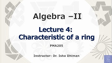 Lecture 5 Characteristic of a ring continued