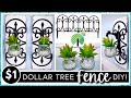 *NEW* DOLLAR TREE FENCE DIY | Iron Look Garden Fence Craft | Sconce Set | Farmhouse Wood Wall Decor